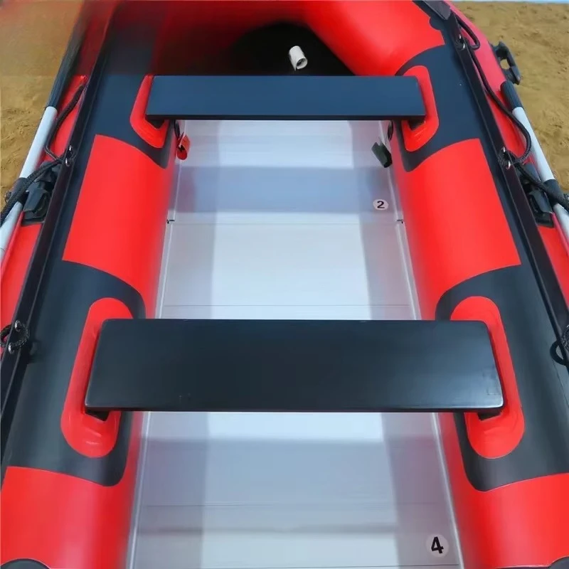 Cheap Light Weight 4-8 People Inflatable Boat Black Big Size Customized 4.2m Boat Inflatable with Wheel