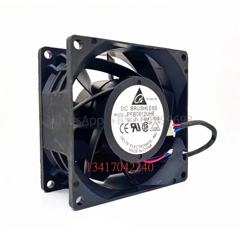

New original PFB0812UHE 8cm 8038 12V 1.86A three wire violent cooling fan
