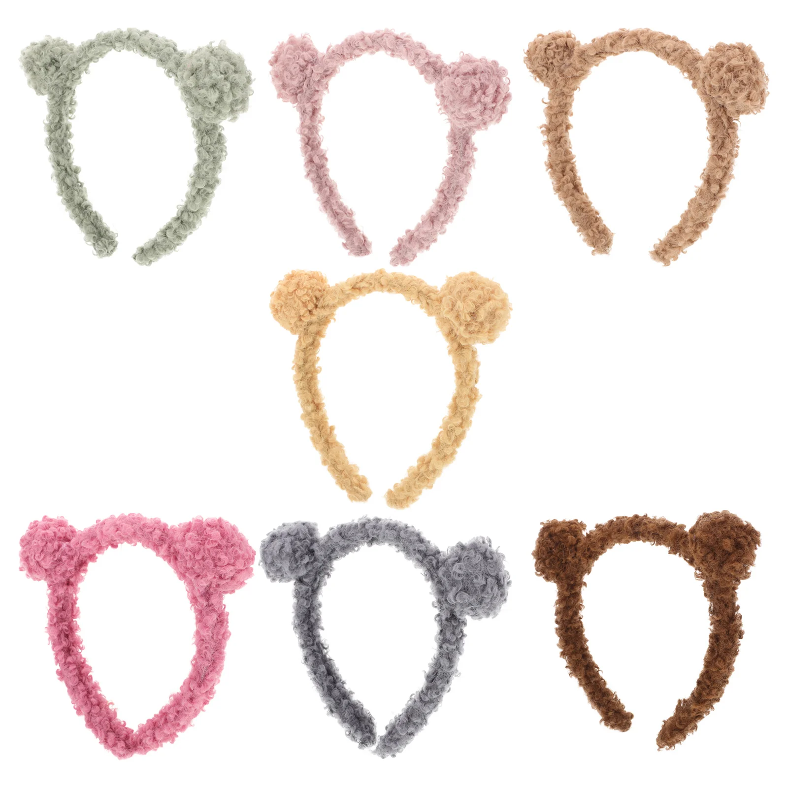 

7 Pcs Bear Headband Hair for Washing Face Spa Women Headbands Hoops Scarf