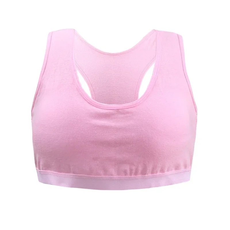 Girls Sports Puberty Underwear Wireless Teenager Kids Cotton Training Bra 8-14Years