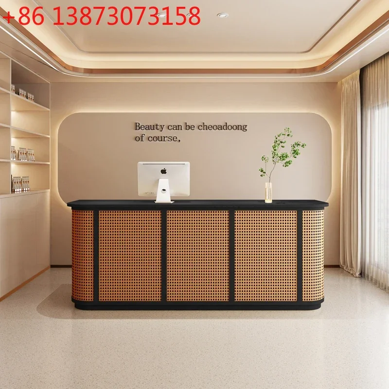 

Retro new Chinese clothing foot bath shop shop store small bar checkout page B & B front desk9344