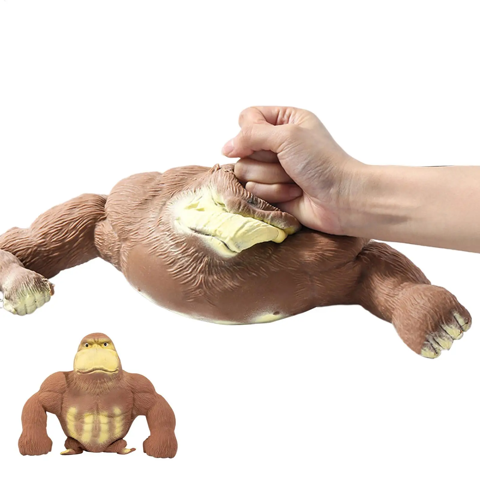 Cute Gorilla Squishy Fidget Toys Stretchable Animal Anti-Stress Vent Decompression Sensory Toys Soft Squeeze Stress Plaything