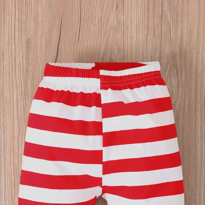 Halloween Christmas Stripes Pajamas Kids Baby Top + Pants 2 Piece Suits Homewear Children's Sleepwear Xmas Clothing Sets