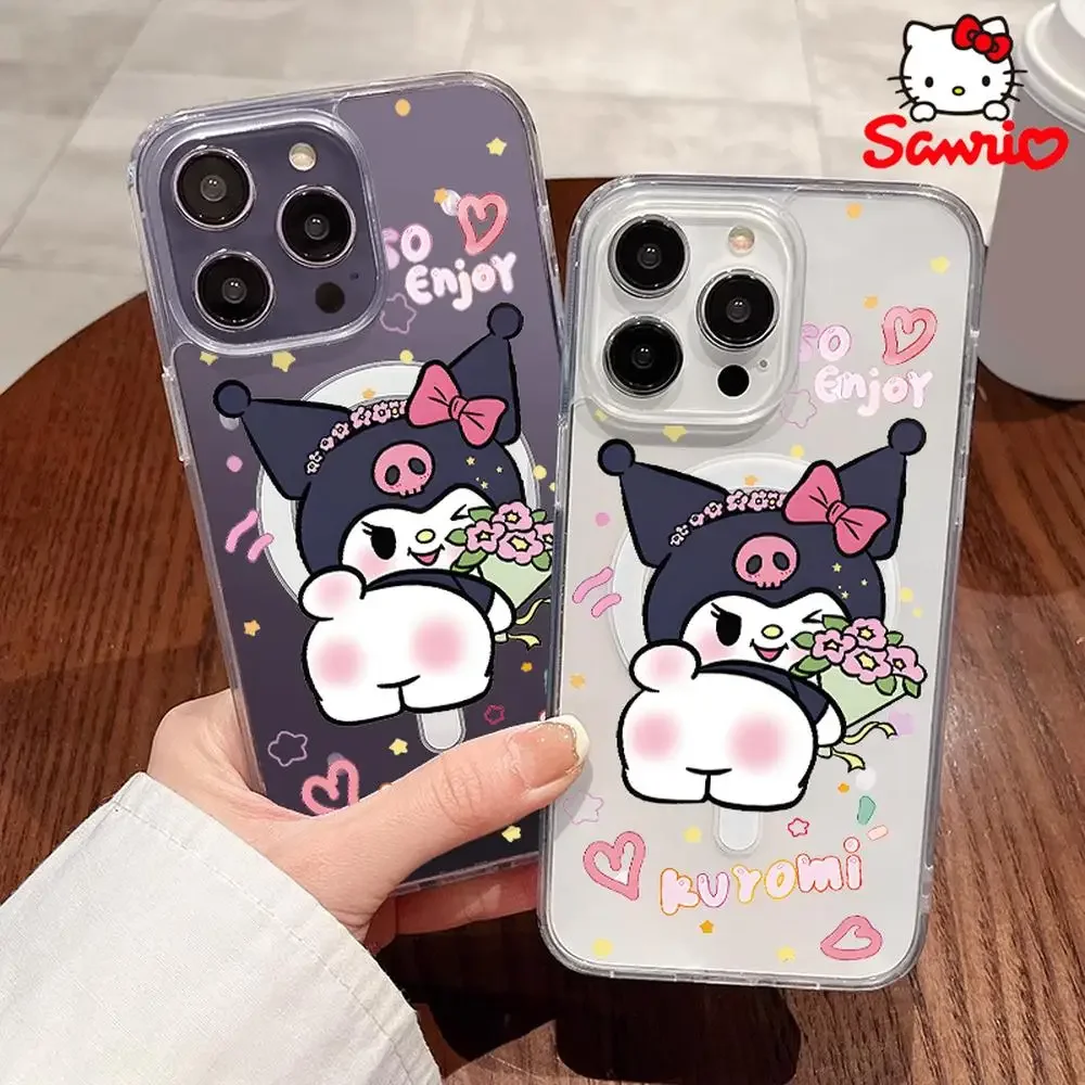 Sanrio Kt Iphone 16 Promax funda prevención de caídas Iphone 16/15/14/13/12/11 chica Iphone funda Sanrio Hellokitty Kawaii accesorio