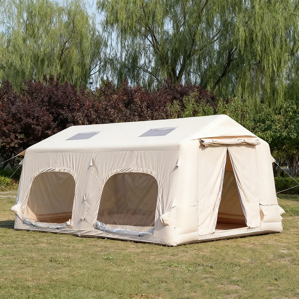 

Waterproof Inflatable Camping Tent Oxford PVC Material Portable Luxury Style for Family Outdoor Glamping