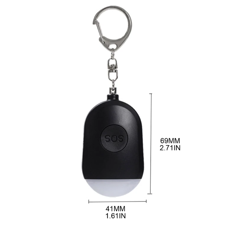 Emergency-Safety Siren with LED Light 130dB USB Security Alarm Keychain