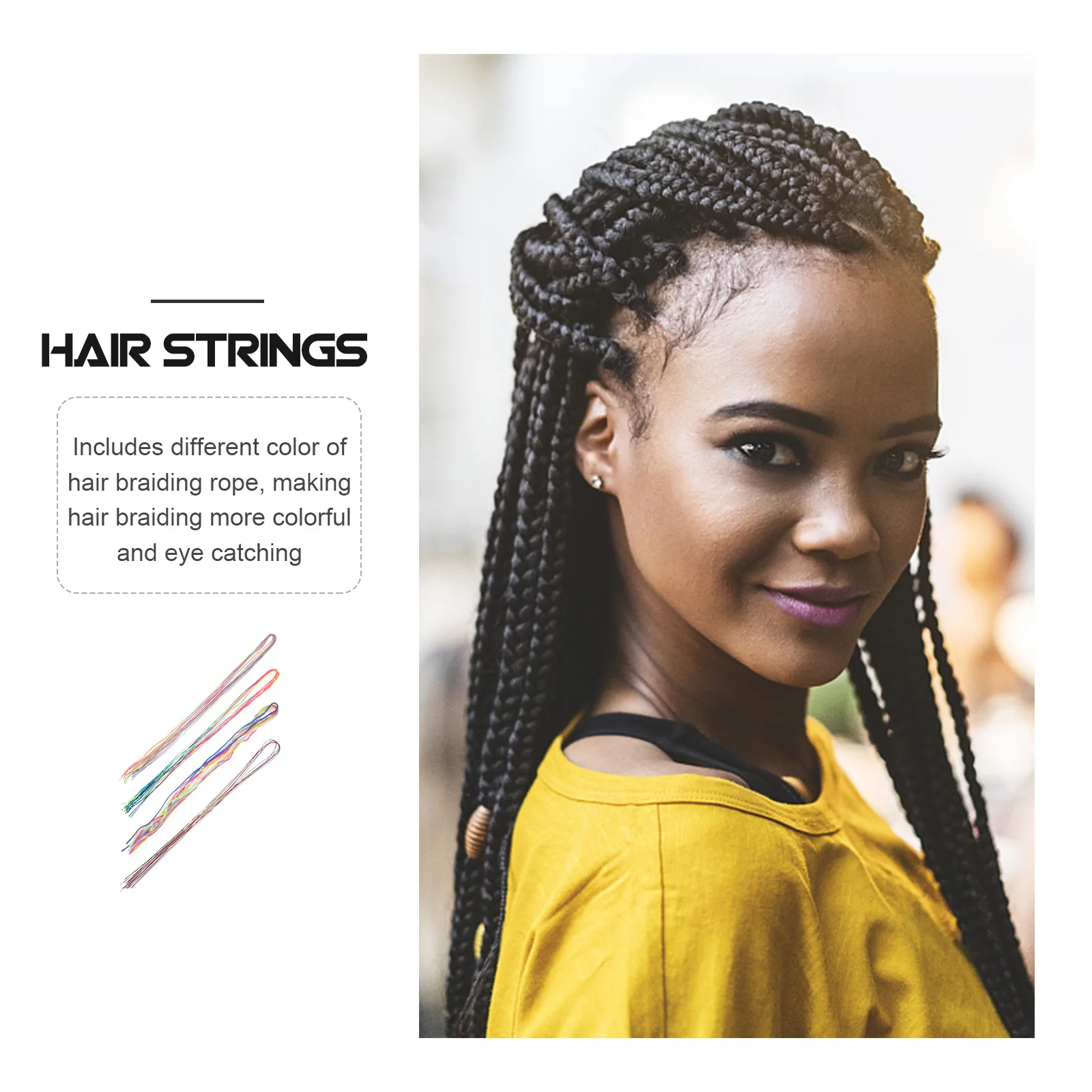 

36 Pcs Hair Braid Cords Dreadlocks Beads Rope for Braids Ties Braiding Wrap Accessories Jewelry