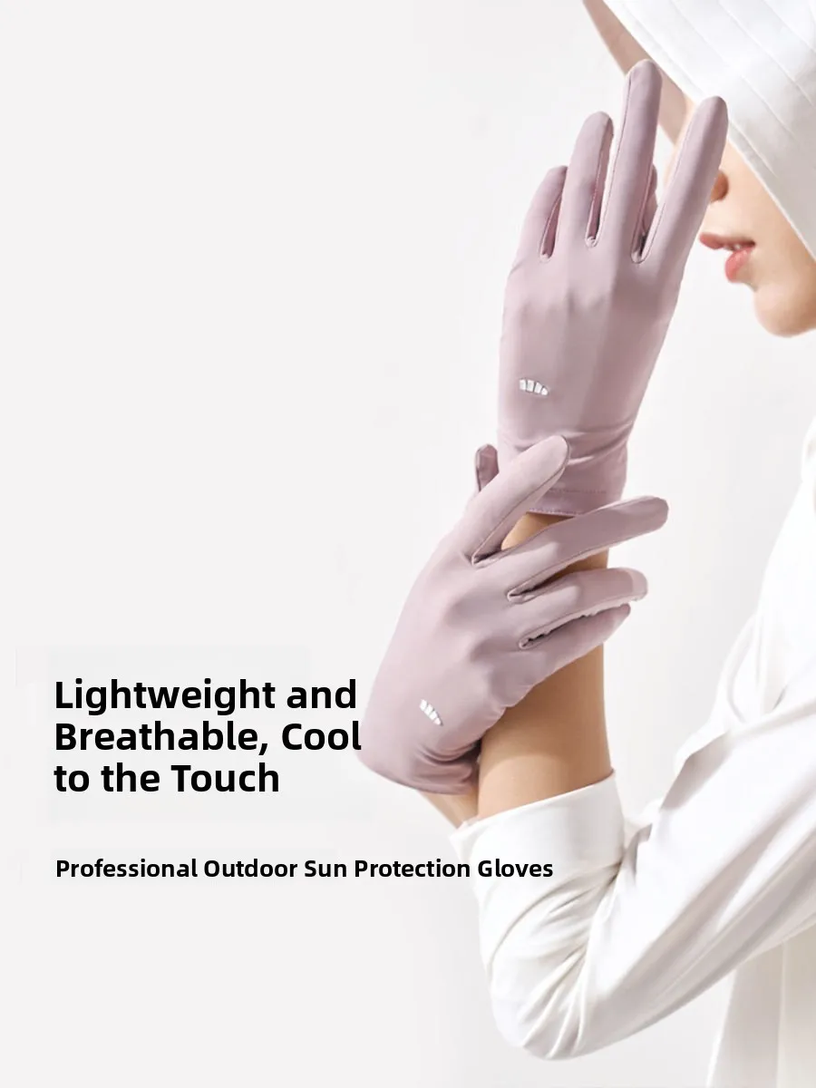 バナナリーフ-レディース-日焼け防止手袋-アイスシルク-自転車乗車用-滑り止め-ロング＆ショートスタイル-uvカット-通気性-スリップ防止