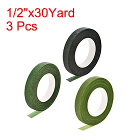 3Roll 1/2"x30Yard 3 Color Floral Tape Flower Adhesives Floral Arrangement Kit Artificial Flower Tapes Flower Supplies