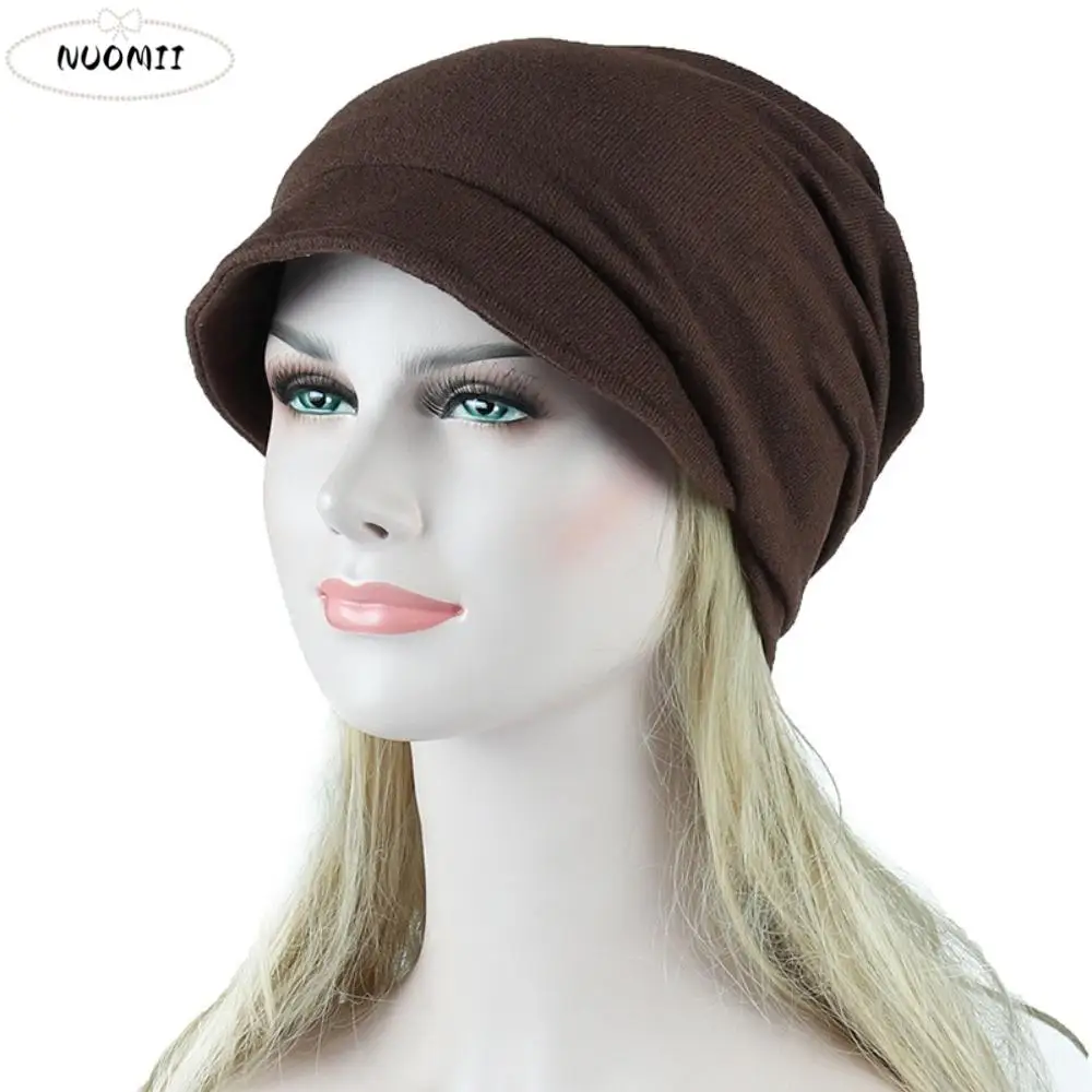 Sombrero de lavabo con ala de protección solar versátil con ala, gorro de quimio contra el cáncer transpirable, turbante suave y ligero, confinamiento calvo