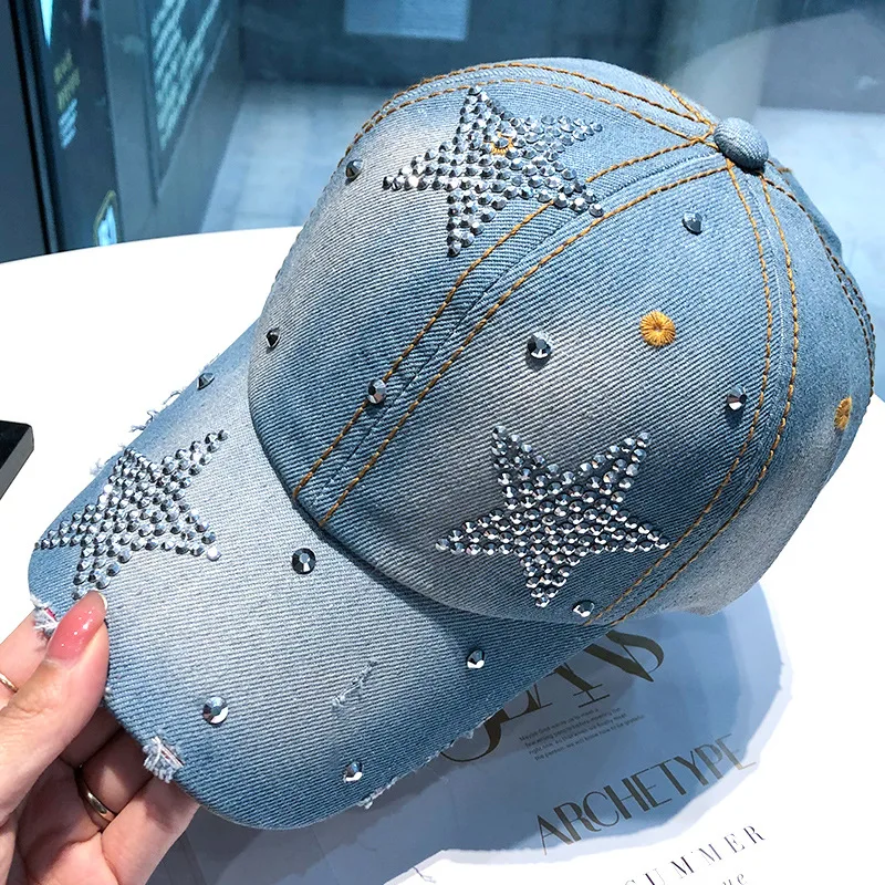 Fashion Summer Baseball Cap for Women Hats Snapback Designer Caps Sun Hats for Women Rhinestone Letter Kpop Outdoor Visors