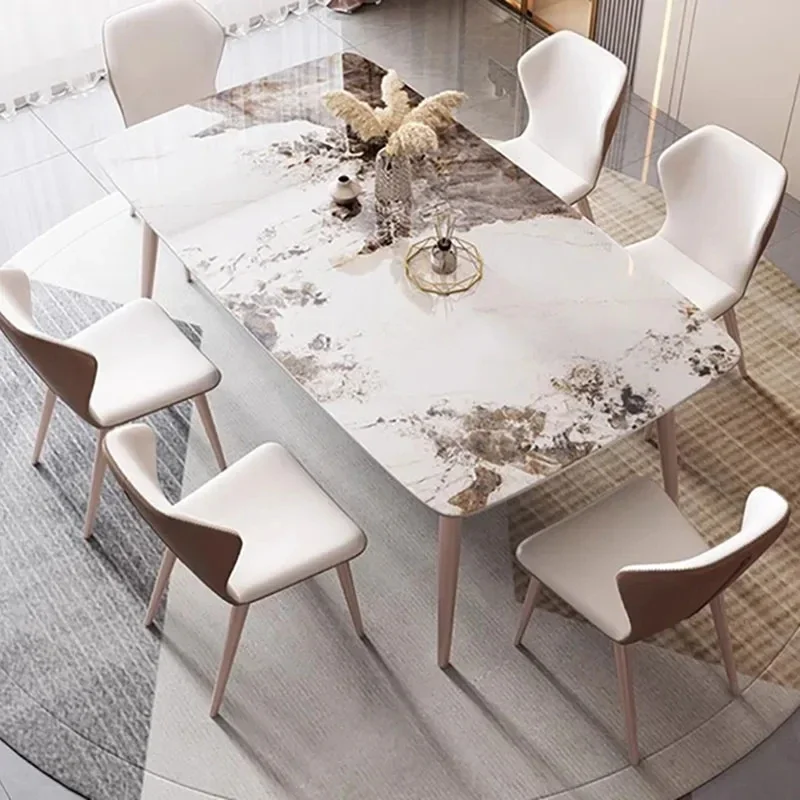 Simple Italian Dining Table Rectangle Luxury Living Room Dining Table Nordic Modern Mesas De Comedor Garden Furniture Sets