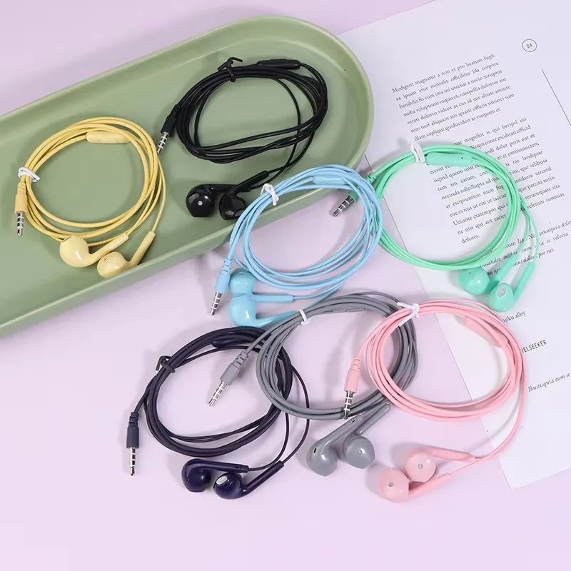 High Definition Wired Earphone 3.5mm In-Ear Control Portable Sport WiredHeadset With Mic Wired Headphones For Mobile Phones