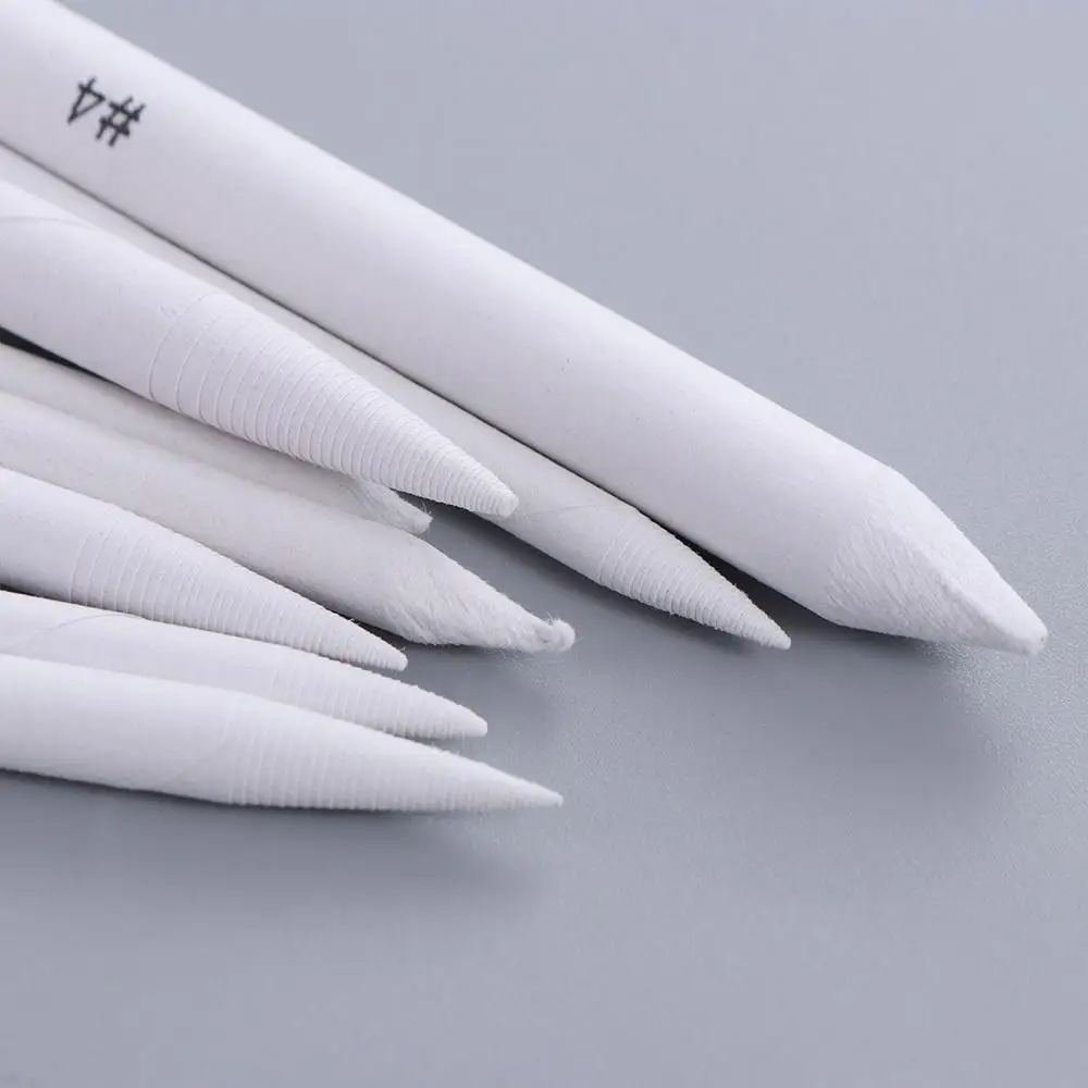 

16pcs Solid Blending Stump and Tortillion Set Durable Multiple Size Paper Art Blenders with Sandpaper Pencil Sharpener Exquisite