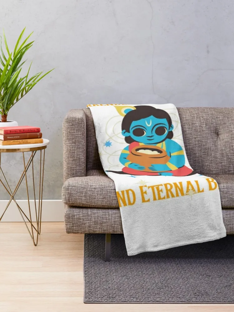 Surrender to Krishna, Find Eternal Bliss Throw Blanket Weighted Decoratives Blankets