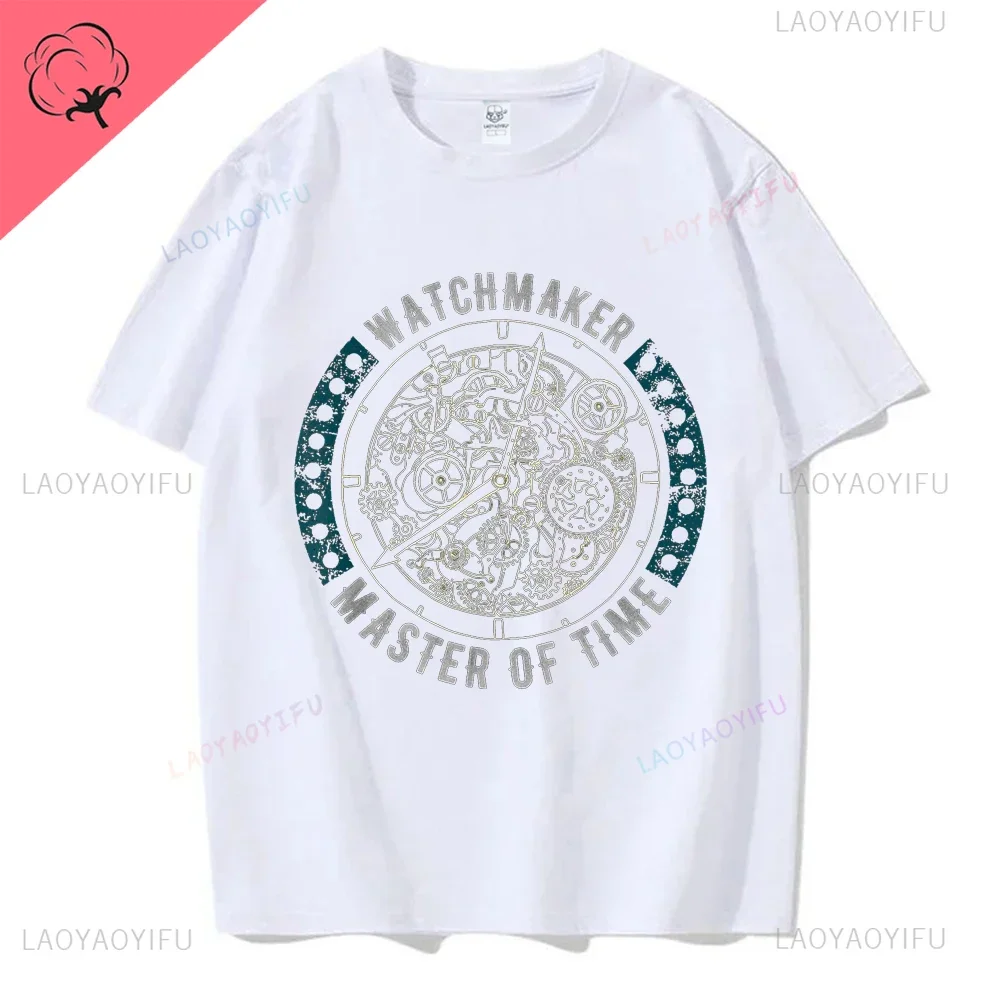 70s 80s 90s Vintage Watch Collector Watchmaker Graphic Printed Tshirt Clockmaker Streetwear Casual Fashion Cotton Man T-shirt