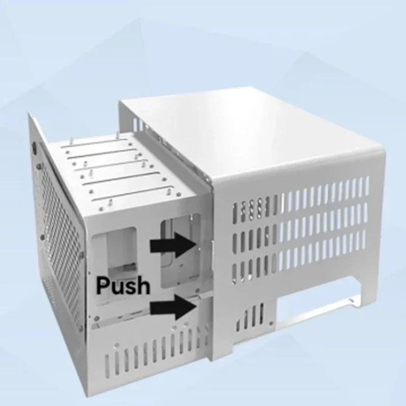 220v Electric 5-disk NAS Chassis Minicomputer Mini Host Small 1u Power Supply Itx Full Height Pcie Desktop Chassis