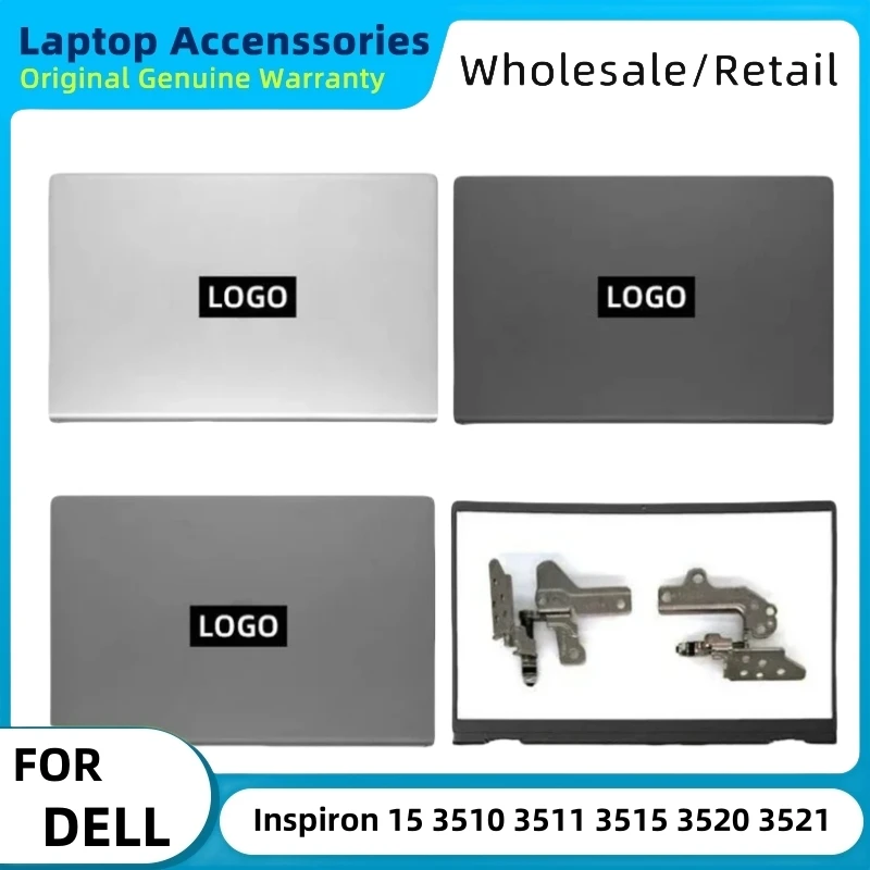 

New For Inspiron 15 3510 3511 3515 3520 3521 3525 Laptop LCD Back Cover Lid 0T4MT1 DDM9D 0WPN8 Front Bezel 09WC73 Hinges