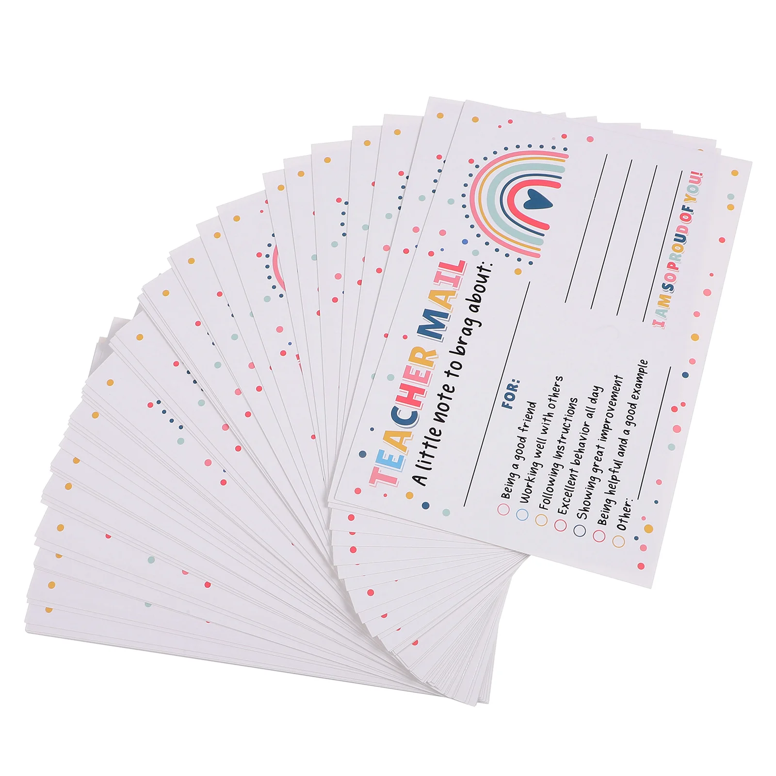 

50pcs Incentive Cards For Teachers Classroom Reward Notes Positive Feedback Tools Student Behavior Motivation Preschool