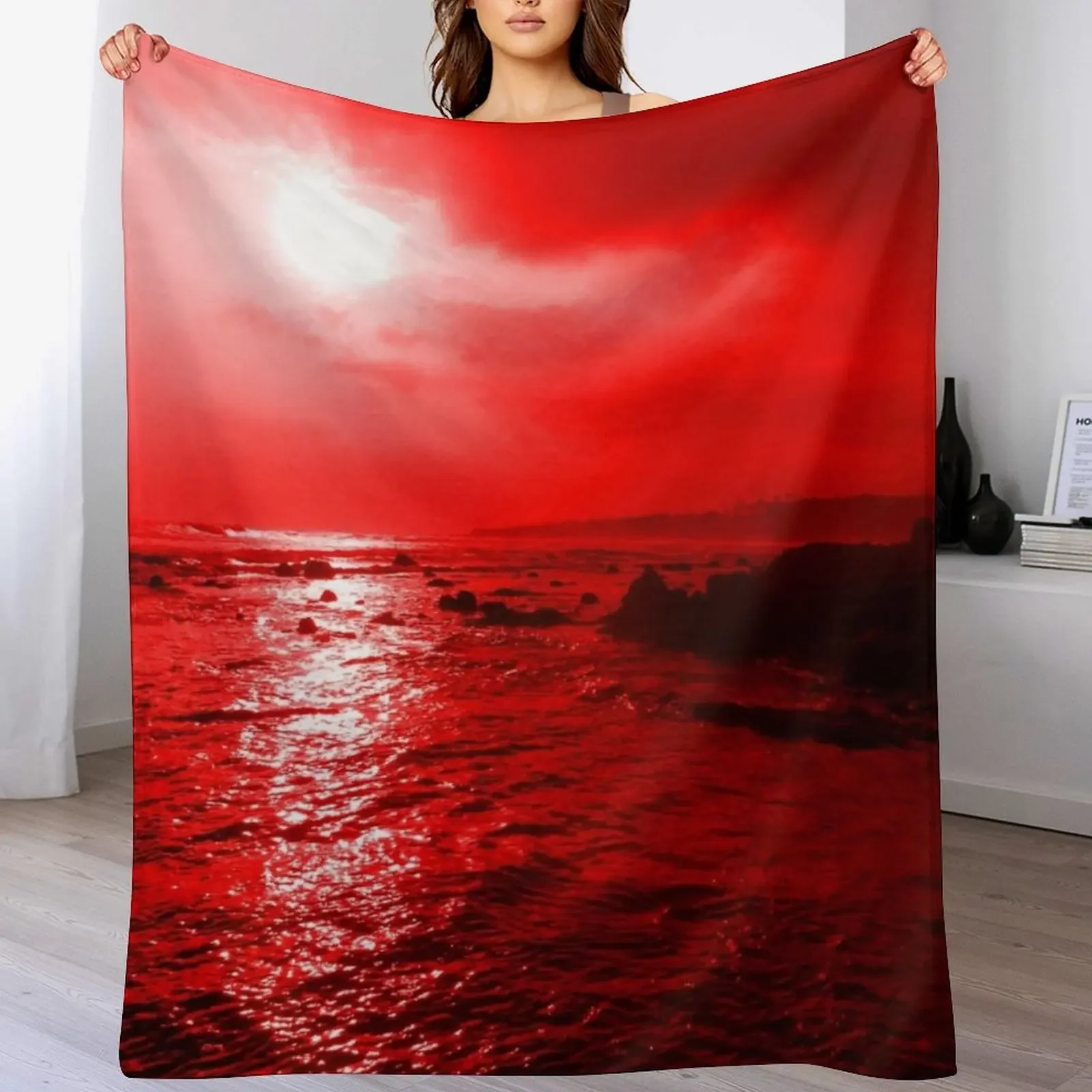 

New Red Sunset bali indonesia beach Throw Blanket Picnic Blankets For Baby Blankets