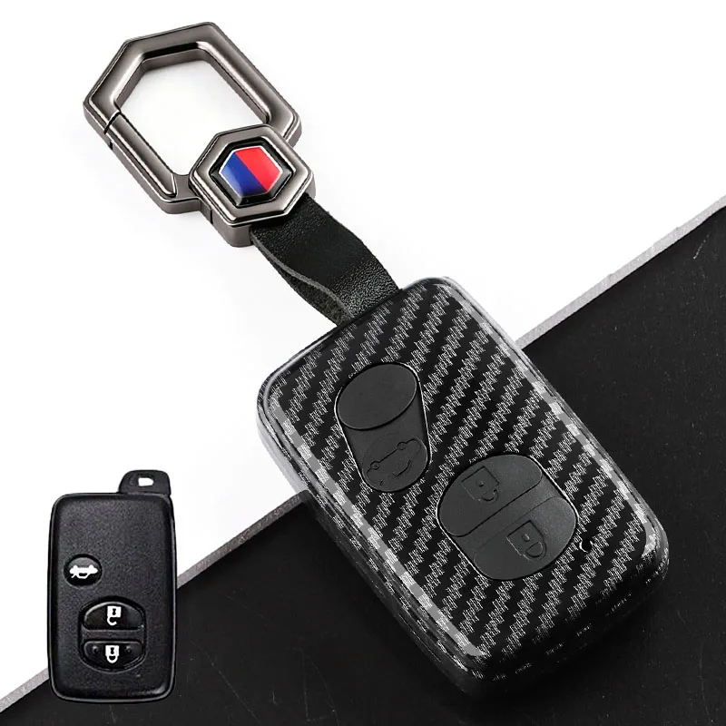 2 3 4 Button ABS Carbon Fiber Car Key Case Shell For Toyota Prius 30 Alpha Aqua Land Cruiser Auris for Lexus LC 200 Accessories