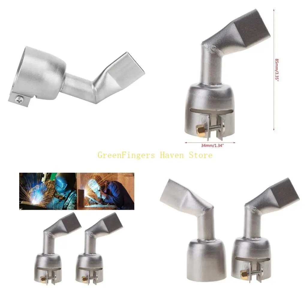 

F68D 2 шт. 20 мм сварочное сопло, плоское, 120 градусов, сварочное сопло горячим воздухом для пластиковых пластин, сварочное для