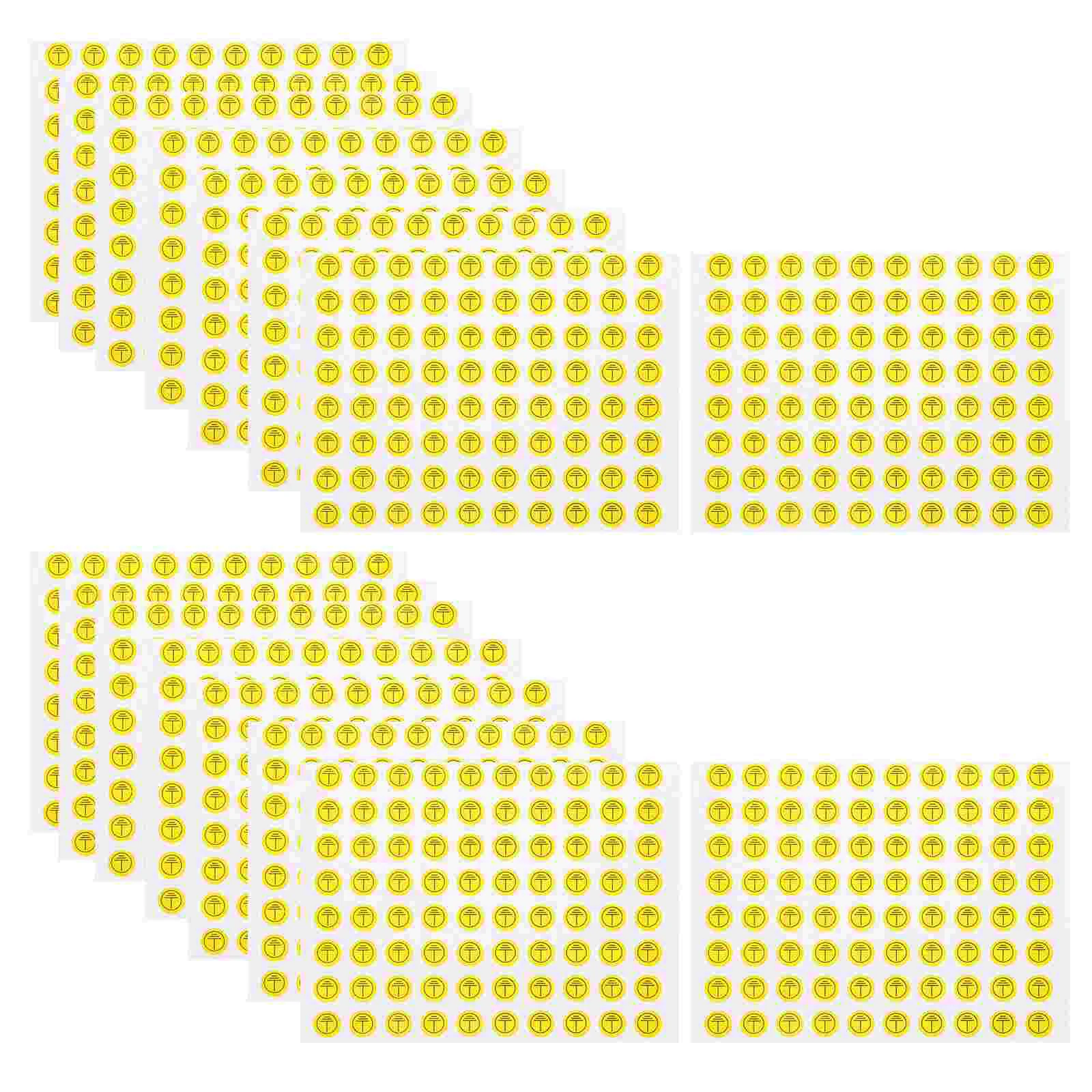 800 Stuks Aardingsteken Symbool Stickers Aarde Labels Elektrische Mechanische Paneelwaarschuwing Gecoat Papier Werk Planeet