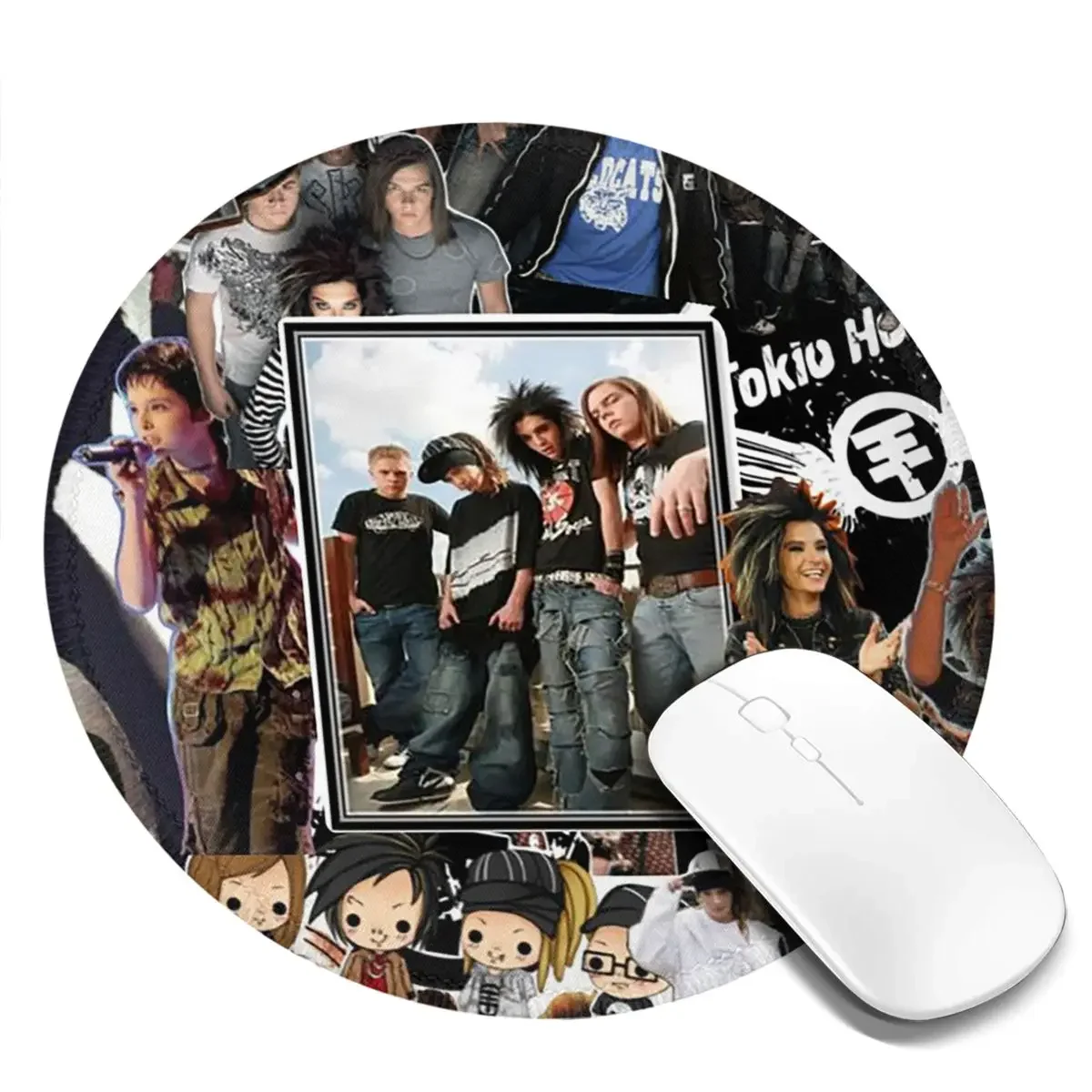 Tokio Hotel Emblem Round Mouse Pad Computer Keyboard Mouse Mat Gamer PC Desk Mat Office Table Mats