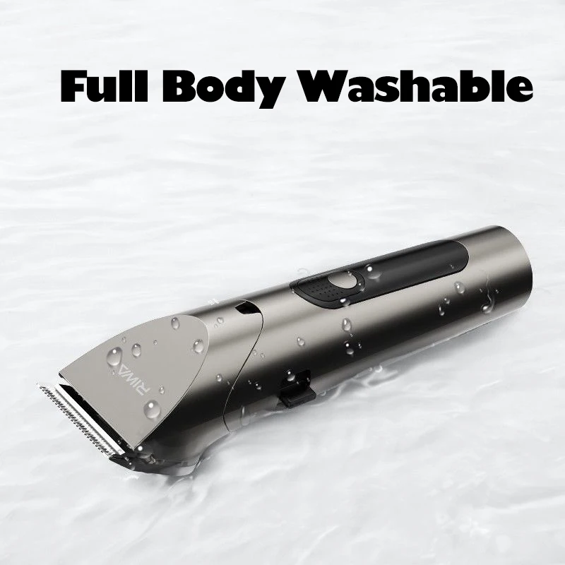 RIWA Washable Hair Trimmer LED Display USB Rechargeable Electric Men Household Self Hair Cutter Hair Clipper Machine 4