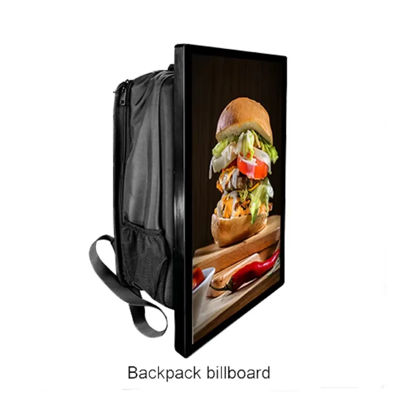 

New advertisement 21.5 inch backpack walking billboard Wifi with Led screen Usb port human walking LCD advertising billboard