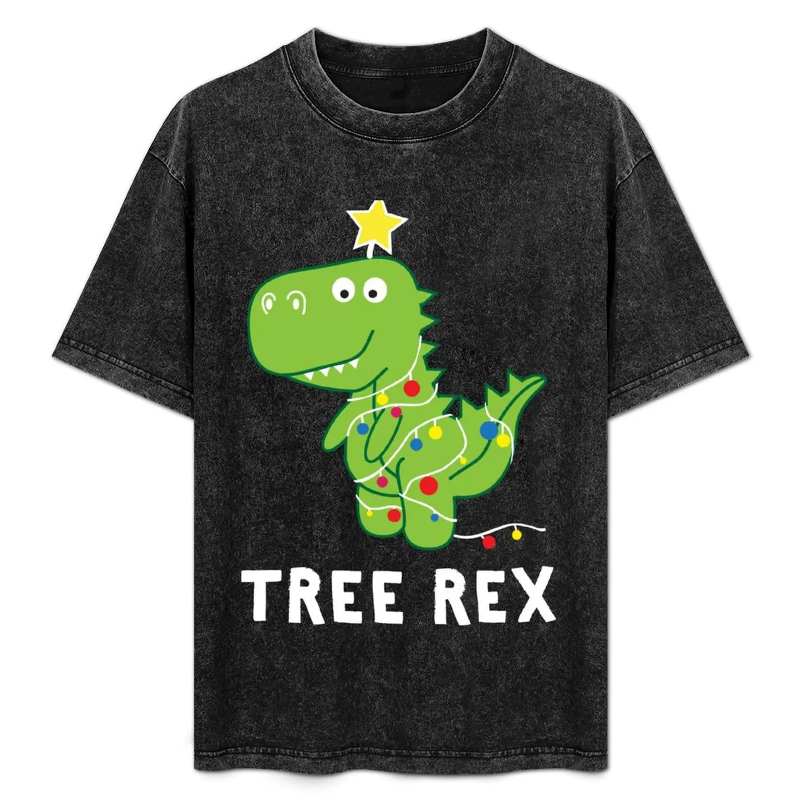 

Funny Christmas Dinosaur Tree Rex T-Shirt oversizeds cotton graphic tees affliction shirts men t shirts high quality