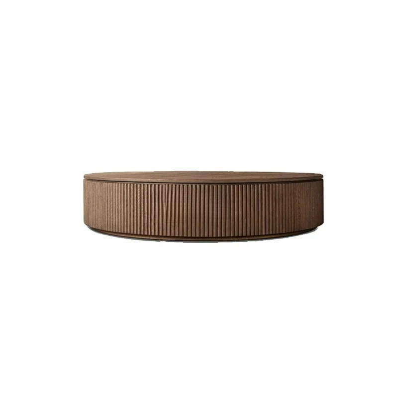 Furniture living room home solid wood modern simple round French retro Byron coffee table, homestay Japanese coffee table