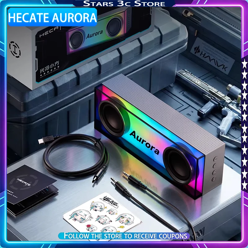 

New HECATE Aurora Desktop Audio Wireless Bluetooth Electrical Lamp Design Compact and Portable Game Desktop Decoration