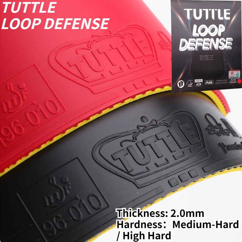 TUTTLE Loop Defense Table Tennis Rubber Pimples in Medium-Hard/High Hardness Anti-Loop Defensive Slow Down Ping Pong Rubber