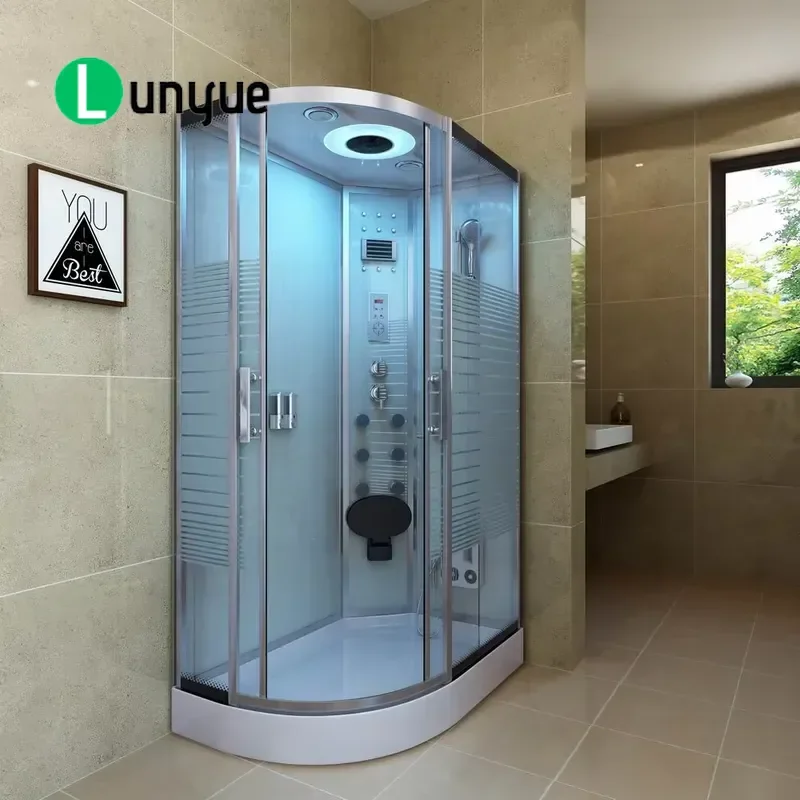 Modern Multifunctional Steam Shower Sauna Room Tempered Glass Spa Enclosure for Home Bathroom Wellness Relaxation Durable