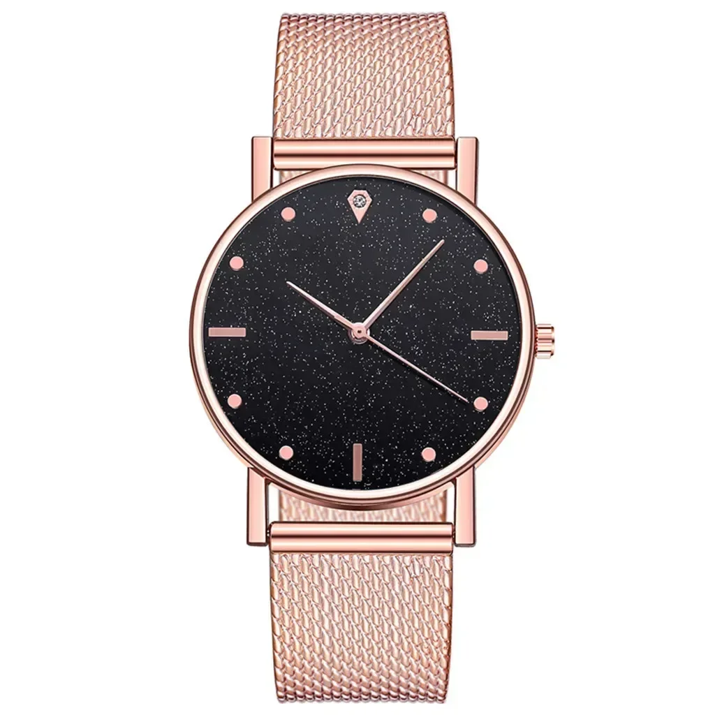 2024 New Simple Silicone Band Women Watches Black Analog Quartz Wristwatch Fashion Luxury Ladies Golden Rose Gold Watch Clock