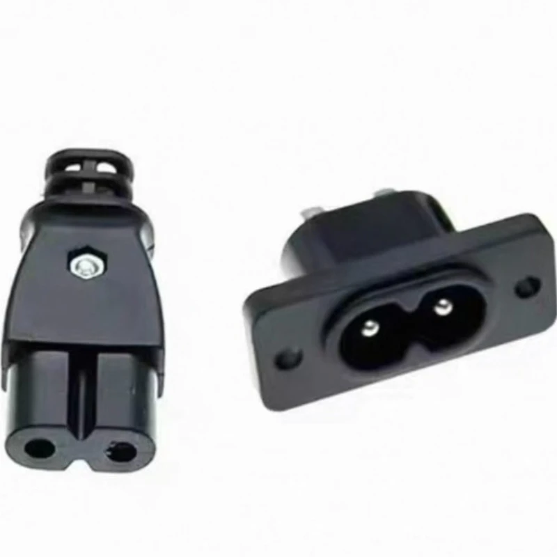 C8 Male Power Socket C7 Female Plug Power Outlet Embedded Electric Wiring Harness Connector AC 2.5A 5A 250V