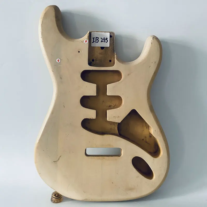 IB253 Surface Paint&Wood Problems Stock Items ST Guitar Body SSS Pickups Custom Bridges in SOlid Basswood Unfinished for DIY