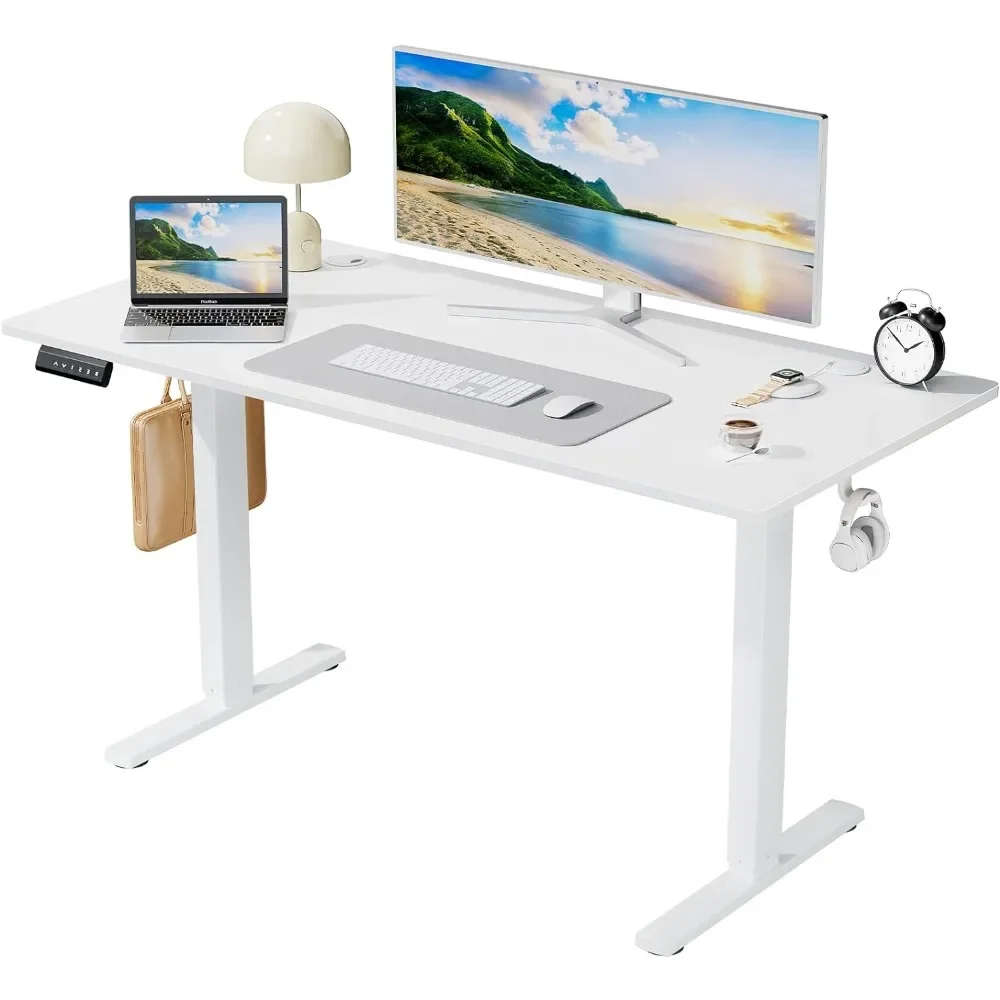 

Standing Desk, 55x24 Inch Ergonomic Adjustable Height Electric Sit Stand Up Down Computer Table with Whole-Piece Desktop