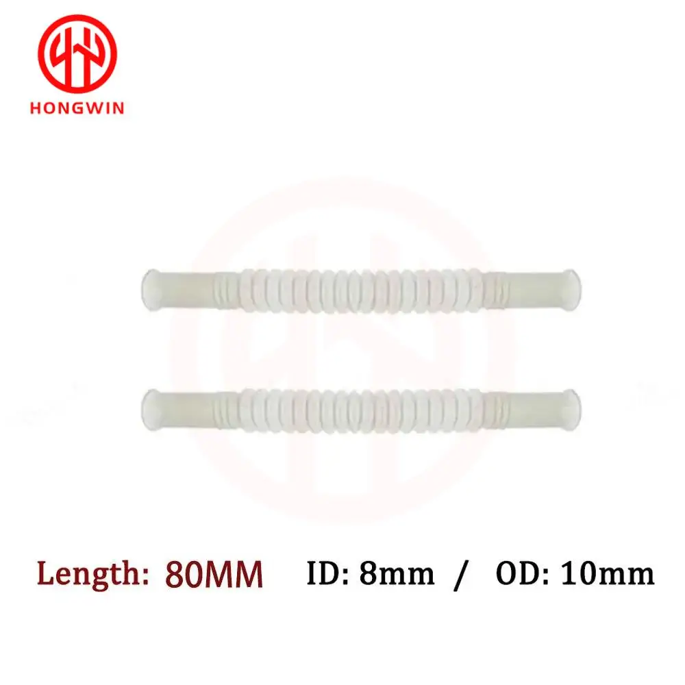 10PCS 80 mm ID:8 OD:10  Nylon Tube Fuel Line Bellows Corrugated Pipe For Fuel Pump Plastic Universal
