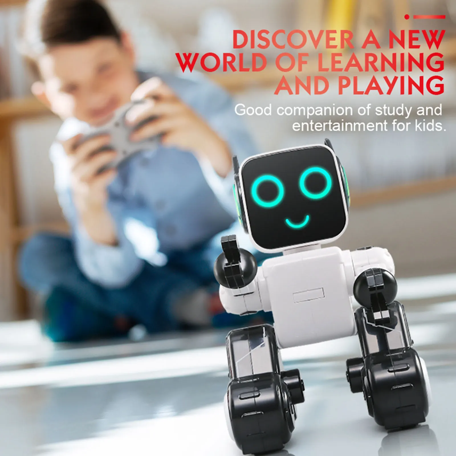 R4 Cady Rc Robot Rood Intelligent Smart Sound Interactie Gebaarsensor Muntbank Educatieve robot voor kinderen zingen