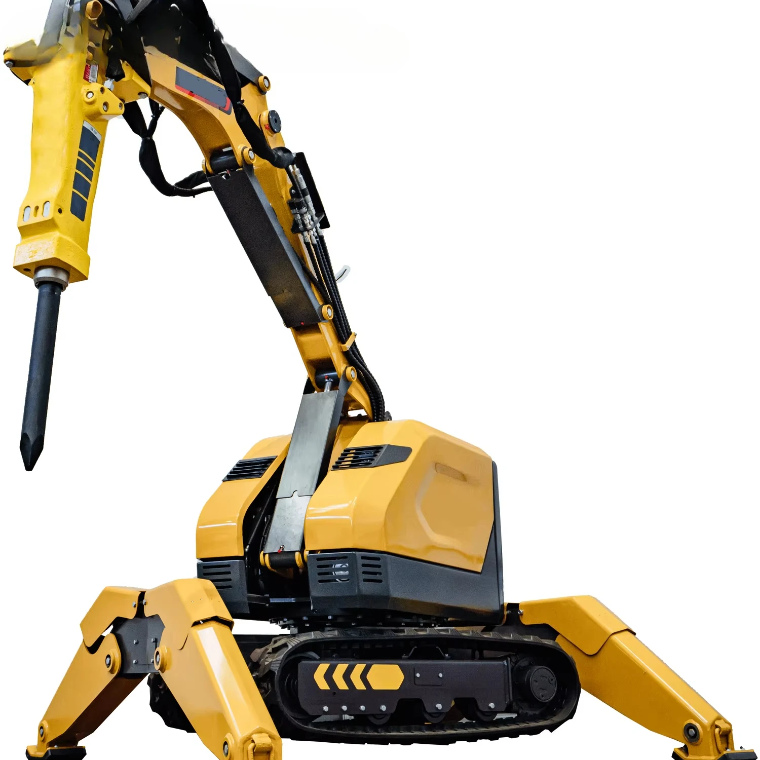 Diesel Remote Control Industrial Crawler Demolition Machine Hydraulic Breaker With Stabilizing Outriggers And Camera System