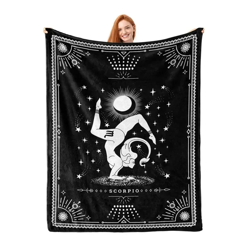 اثني عشر كوكبة بطاقات التارو بطانية مطبوعة ل أريكة سرير السفر التخييم غرفة المعيشة مكتب تكييف بطانية #1