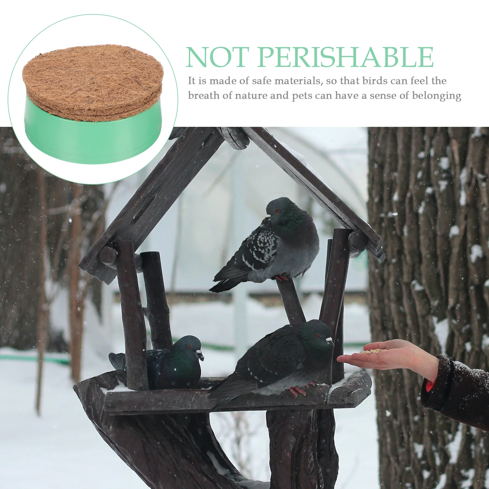 

3 Sets Pigeon Nest With Mat Plastic Bird Nest For Resting Breeding Play Natural Color Multi-Function Pet Bird Household