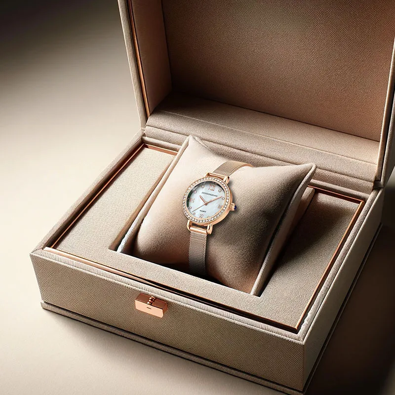 

Женские стильные и нежные кварцевые наручные часы с ромбовидным ремешком из белого нефрита и розового золота, элегантные и привлекательные.