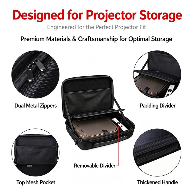 Quality Projector Bag for XGIMI Z9X Projector Hard EVA Portable Box Z9X MATE With Pan-tilt Protect Outdoors Travel Carrying Case