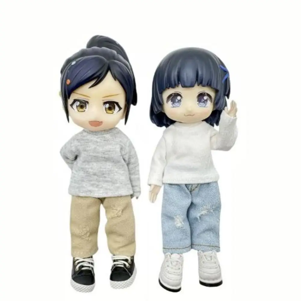 Moda bonecas calças jeans longas roupas casuais diy roupas artesanais 5 cores acessórios de roupas