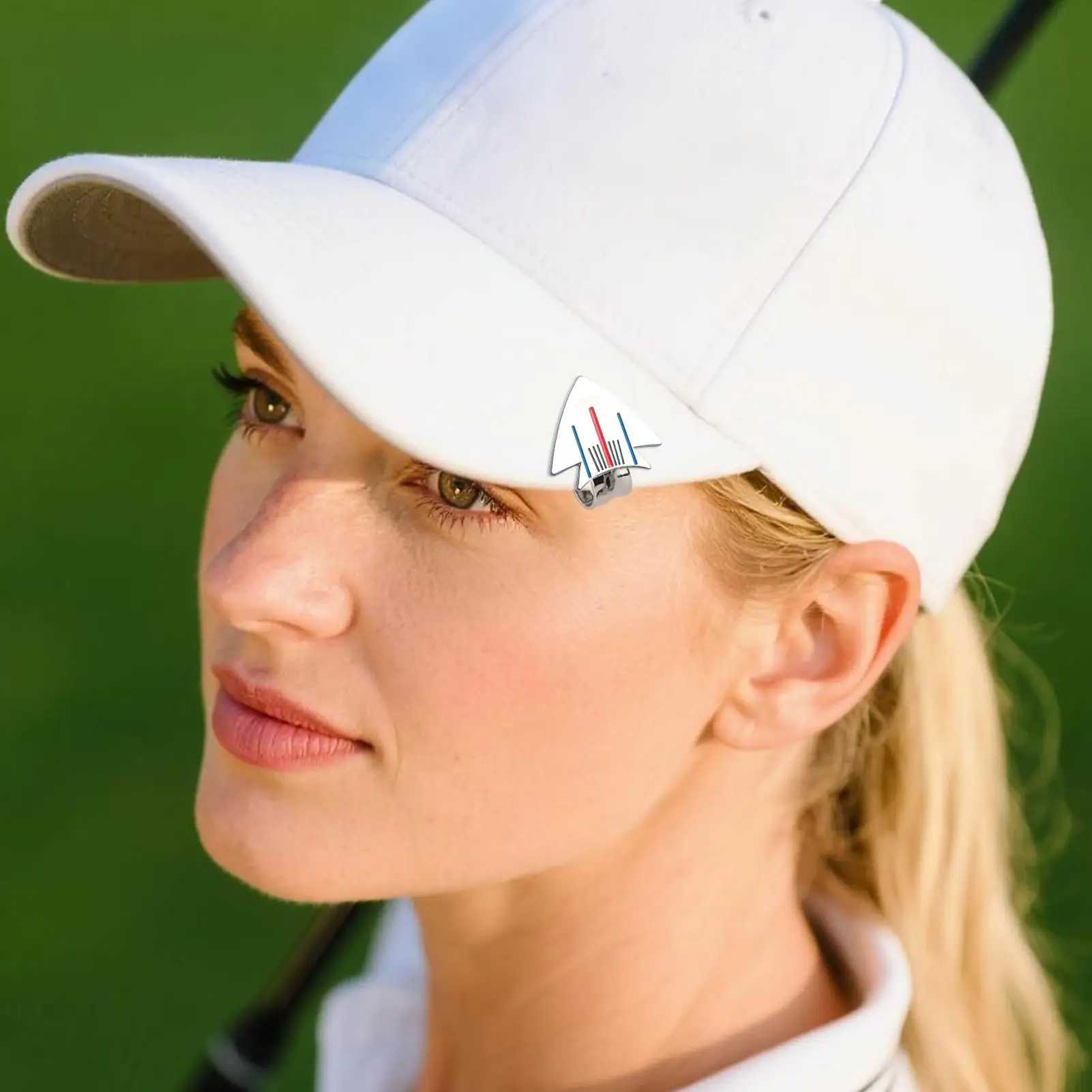 

Маркер для мяча для гольфа, зажим для шляпы, принадлежности из цинкового сплава с 3-линейным метком для мяча, маркер для мяча для гольфа, маркер для игры на открытом воздухе, клубный курс, трава