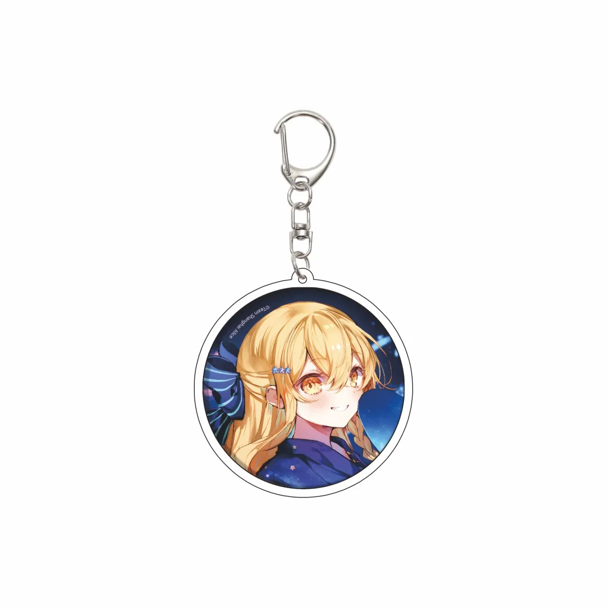 55MM Anime Touhou Project Keychain Saigyouji Yuyuko/Kirisame Marisa  Key Chain Acrylic Model Plate Christmas Gifts