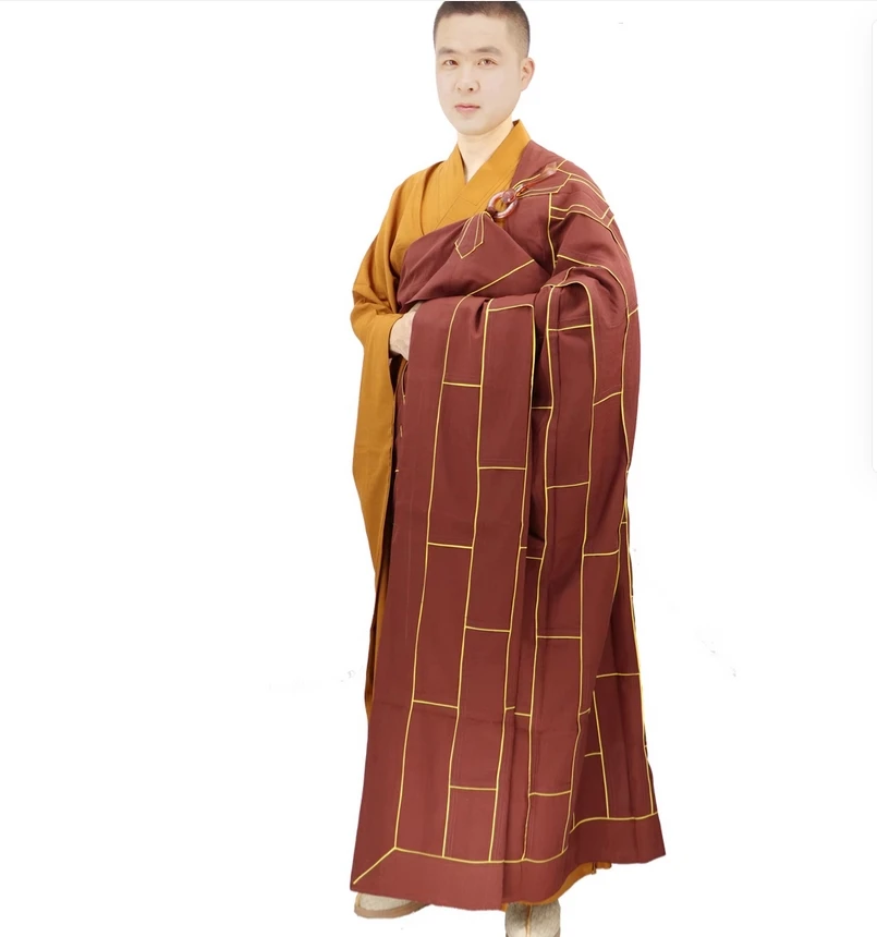 رداء مولان الأجداد الملون، رداء الراهب، حرفة يدوية الصنع، رداء رجالي أحمر، رداء راهب دوريس، رداء بوذا الخشبي